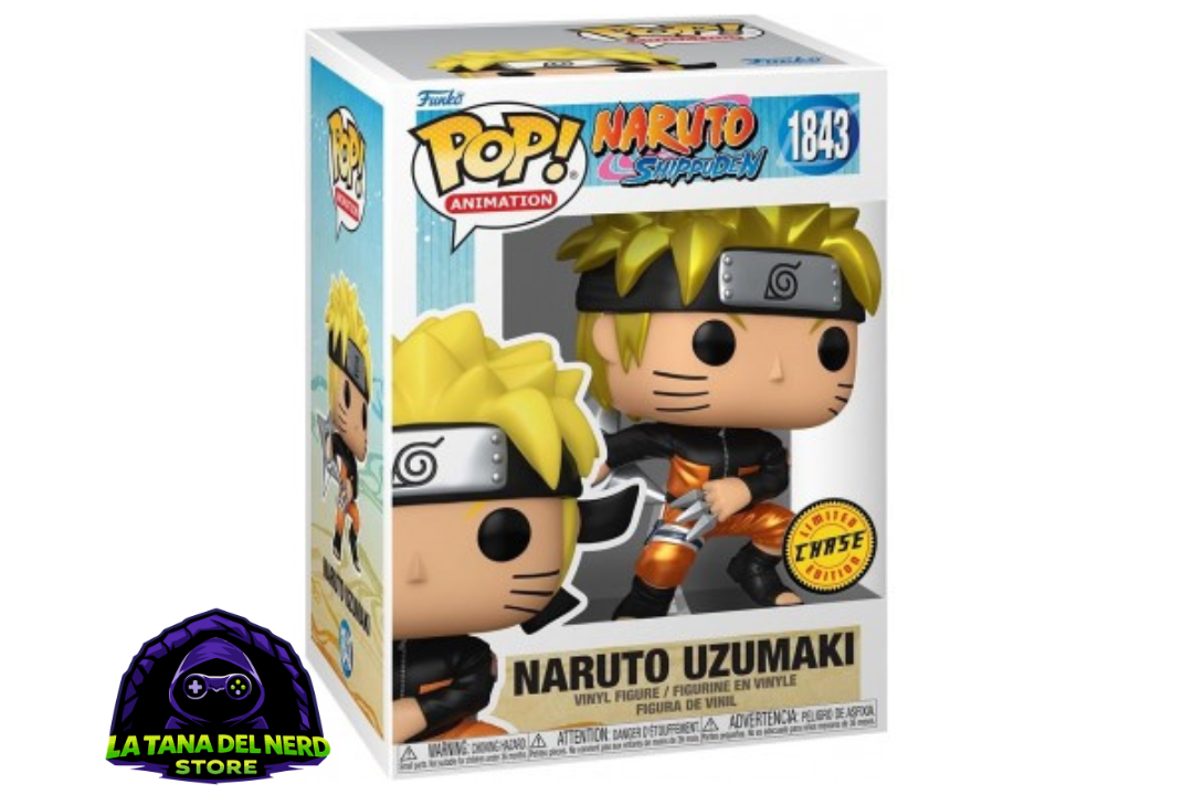 Funko Pop Naruto Uzumaki 1843 Chase – Naruto Shippuden Ninja della Foglia Originale con Box