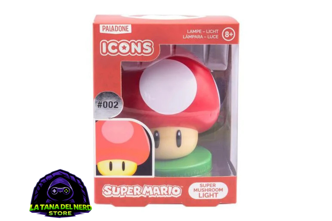 Paladone Icons Super Mario Mushroom – Lampada Originale con Box
