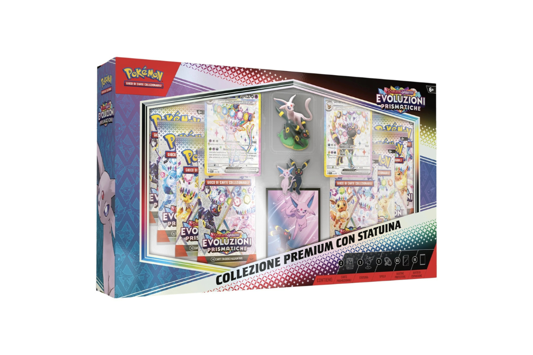 Pokémon Scarlatto & Violetto Evoluzioni Prismatiche - SV8.5 Collezione Premium con Statuina - Italiano