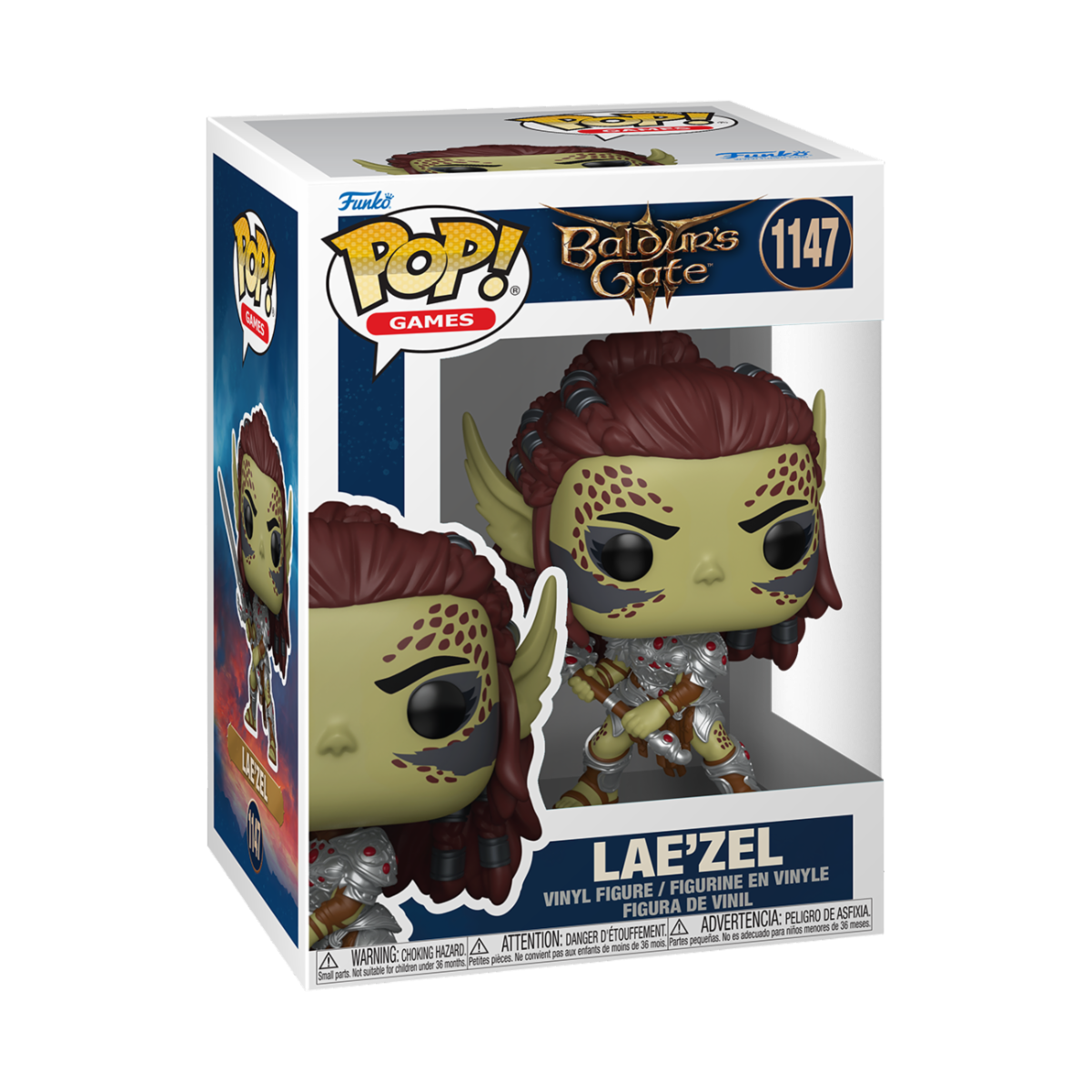 BALDUR'S GATE - POP FUNKO VINYL FIGURE 1147 LAE'ZEL W/SWORD 9CM